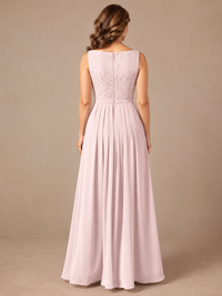 Blush Pink A-Line Mother of the Bride Dress with Lace Jacket and Ruffles