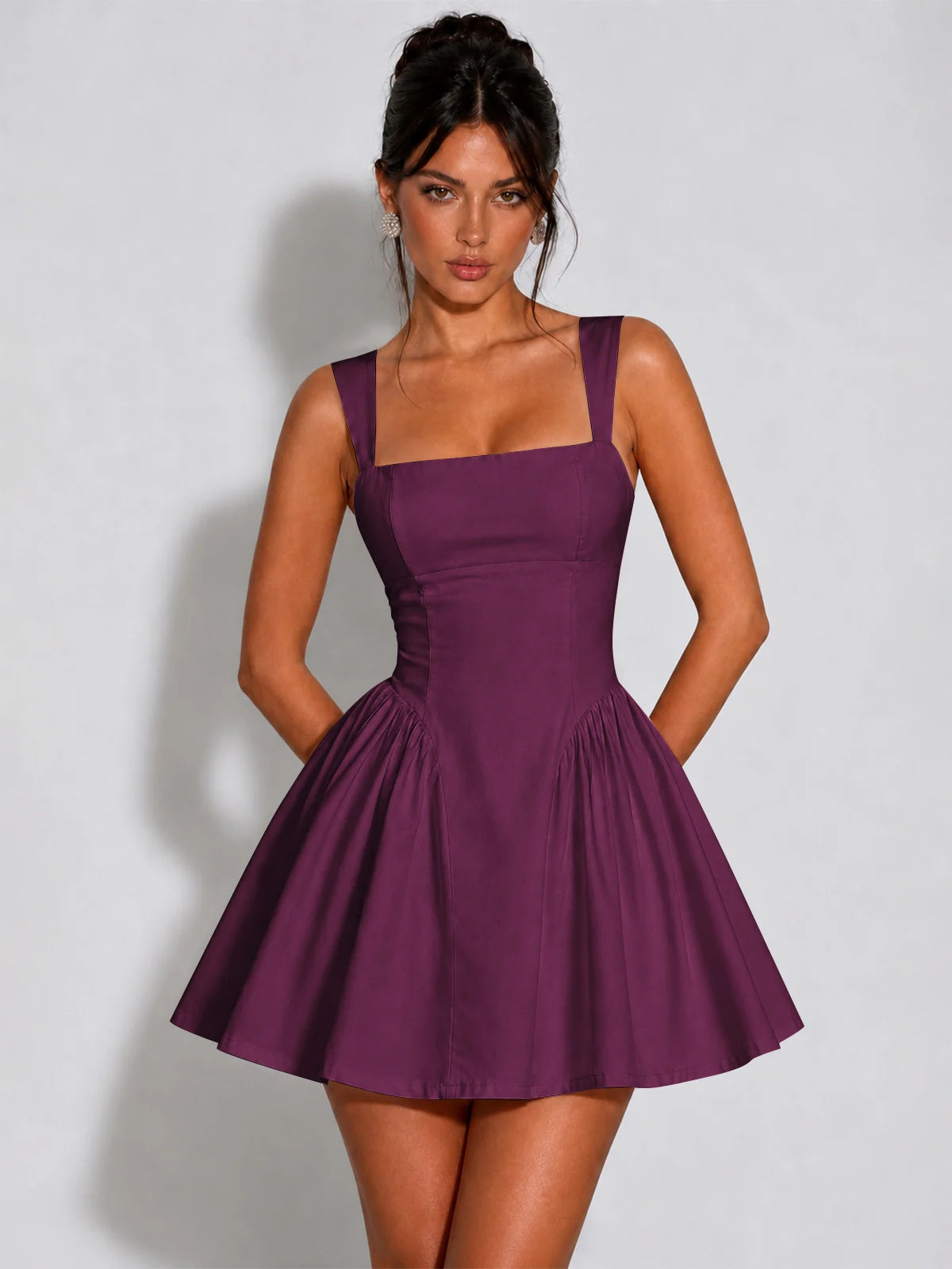 Square Neck A-Line Homecoming Dresses