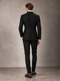 Double Breasted Pinstripe Men's Suit 2 Piece (Jacket & Pants) for Wedding & Formal Prom
