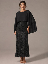 Light Blue Sequin 2 Pieces Mother of the Bride Dress