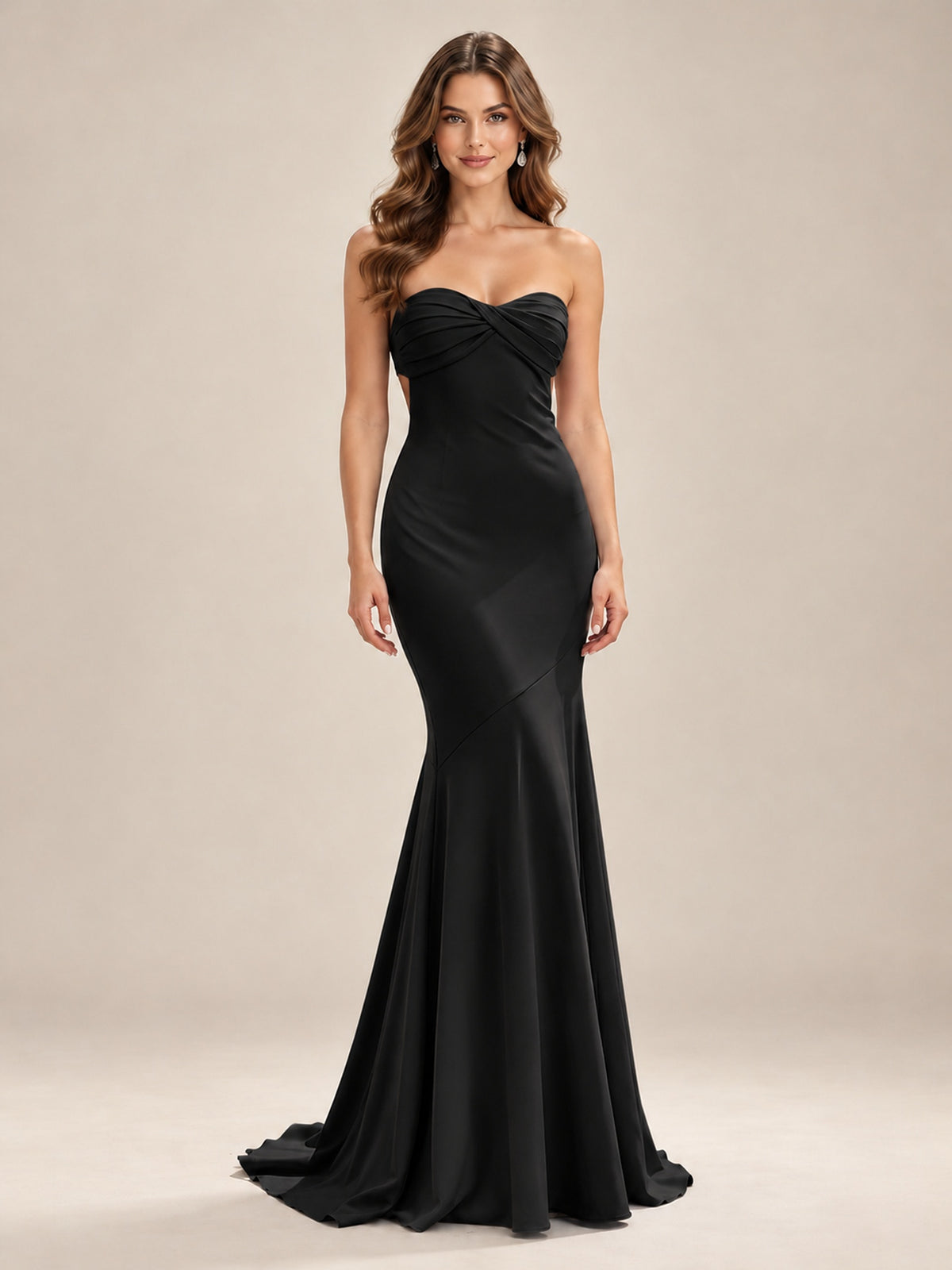 Light Blue Strapless Sweetheart Mermaid Prom Dress with Pleated Bodice