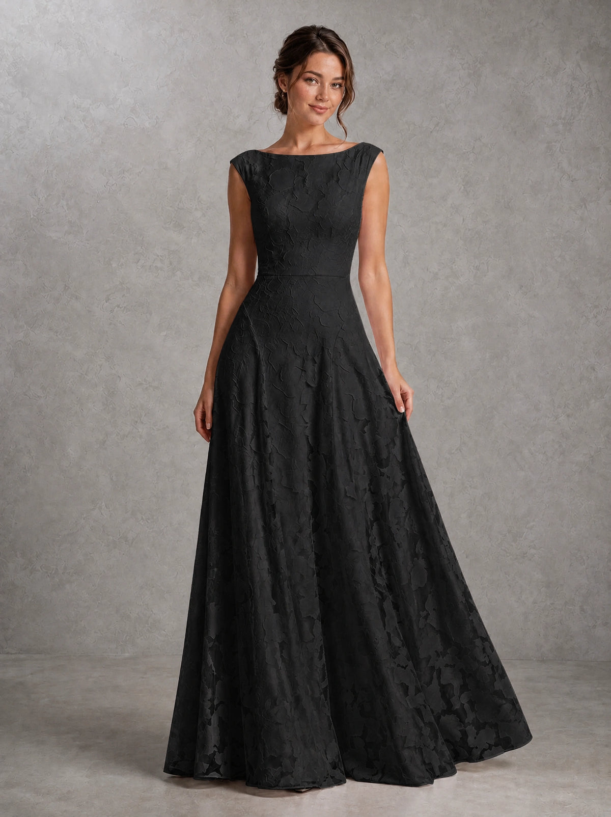 Blush Pink Lace Applique A-Line Bridesmaid Dress