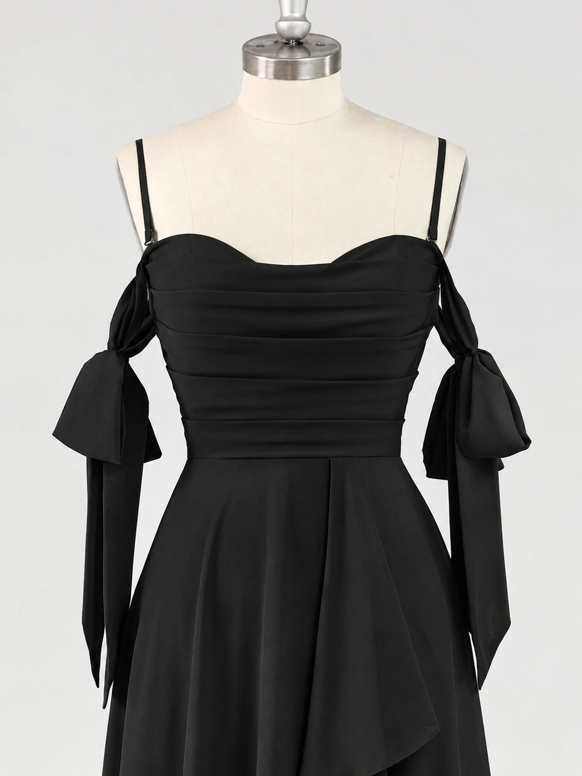 A-Line Ruffles Chiffon Bridesmaid Dress with Slit