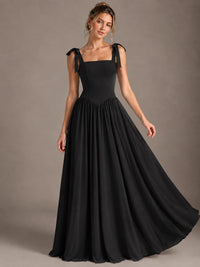 Square Neck A-Line Maxi Dress