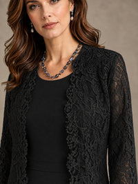 2-Piece Chiffon Mother of the Bride Dress with Lace Jacket