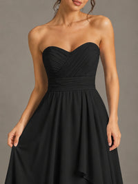 Strapless Ruffle A-Line Maxi Dress
