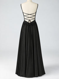 Spaghetti Strap Ruched Chiffon Maxi Dress with Backless