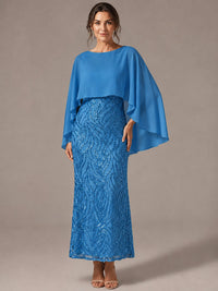 Light Blue Sequin 2 Pieces Mother of the Bride Dress