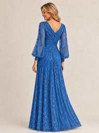 Sparkle Sequin Mother of The Bride Dresses with Long Sleeves