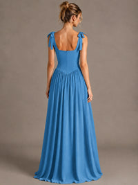 Square Neck A-Line Maxi Dress