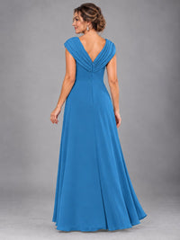 Cap Sleeve Chiffon A-Line Mother of the Bride Dress