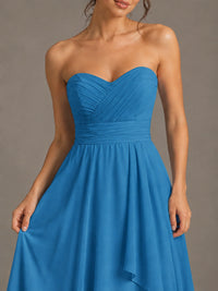 Strapless Ruffle A-Line Maxi Dress