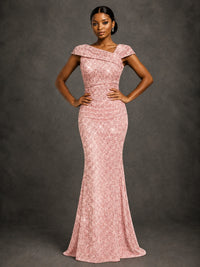 Sequin Off Shoulder Mermaid Prom Dress