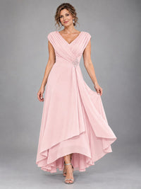 Cap Sleeve Chiffon A-Line Mother of the Bride Dress
