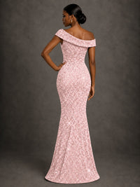 Sequin Off Shoulder Mermaid Prom Dress