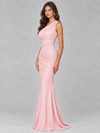 Sequin Mermaid One Shoulder Prom Dress Long formal Gown