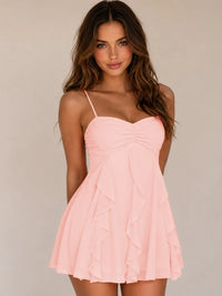 Spaghetti Straps Ruched Sweetheart Short Homecoming Dresses