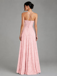 A-Line Halter Floral Chiffon Maxi Dress