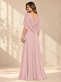 Ruched V Neck Mother of The Bride Dresses with Shawls Appliques and Cap Sleeves