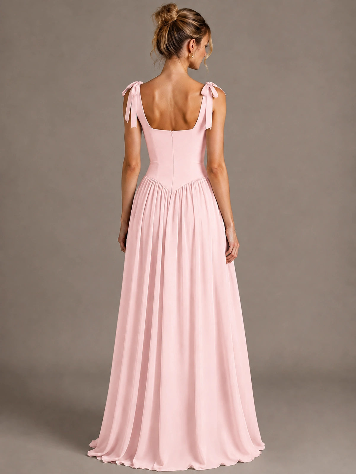 Square Neck A-Line Maxi Dress