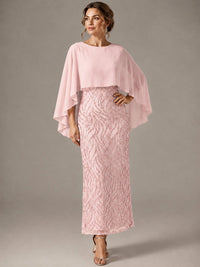 Light Blue Sequin 2 Pieces Mother of the Bride Dress