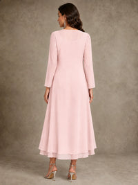Sequin Chiffon Mother of the Bride Dress with Jacket