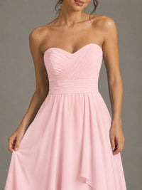Strapless Ruffle A-Line Maxi Dress