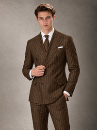 Double Breasted Pinstripe Men's Suit 2 Piece (Jacket & Pants) for Wedding & Formal Prom