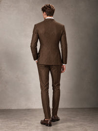 Double Breasted Pinstripe Men's Suit 2 Piece (Jacket & Pants) for Wedding & Formal Prom
