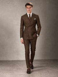 Double Breasted Pinstripe Men's Suit 2 Piece (Jacket & Pants) for Wedding & Formal Prom