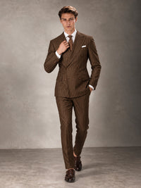 Double Breasted Pinstripe Men's Suit 2 Piece (Jacket & Pants) for Wedding & Formal Prom