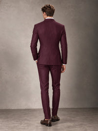 Double Breasted Pinstripe Men's Suit 2 Piece (Jacket & Pants) for Wedding & Formal Prom