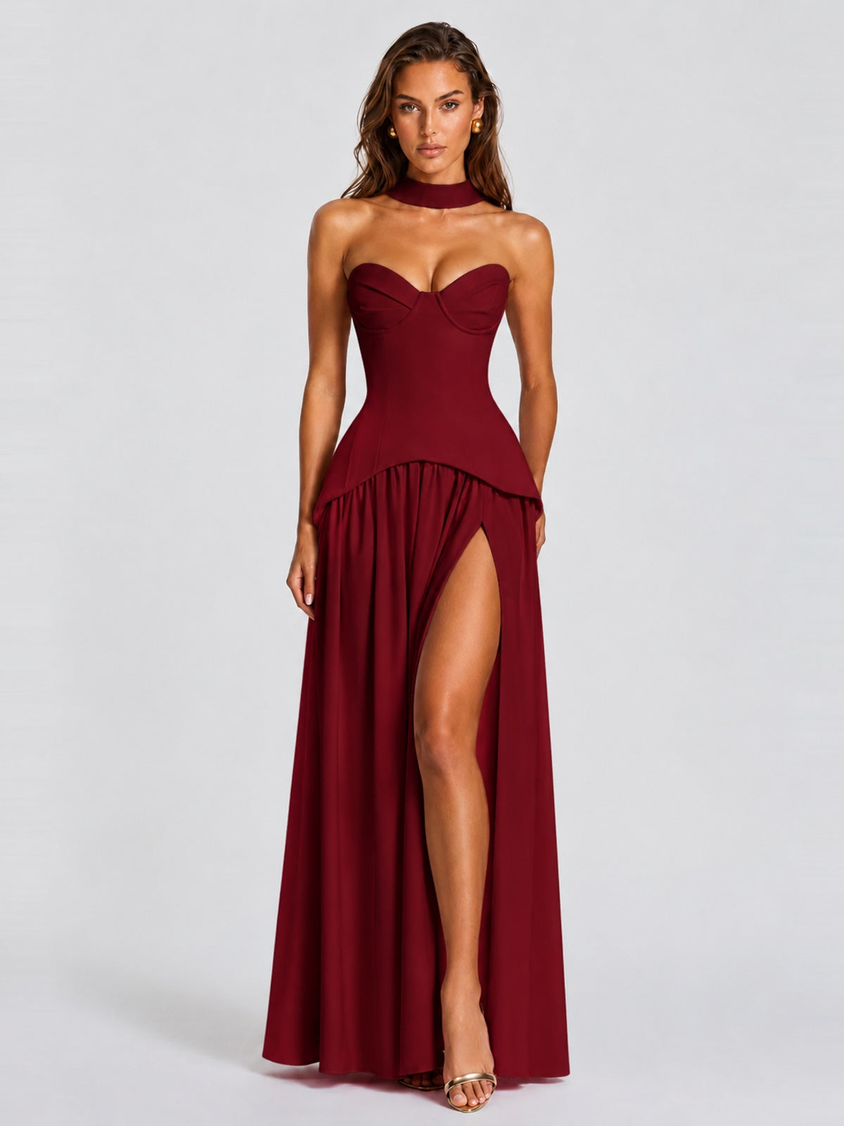 Strapless Sweetheart High Slit Prom & Formal Dress