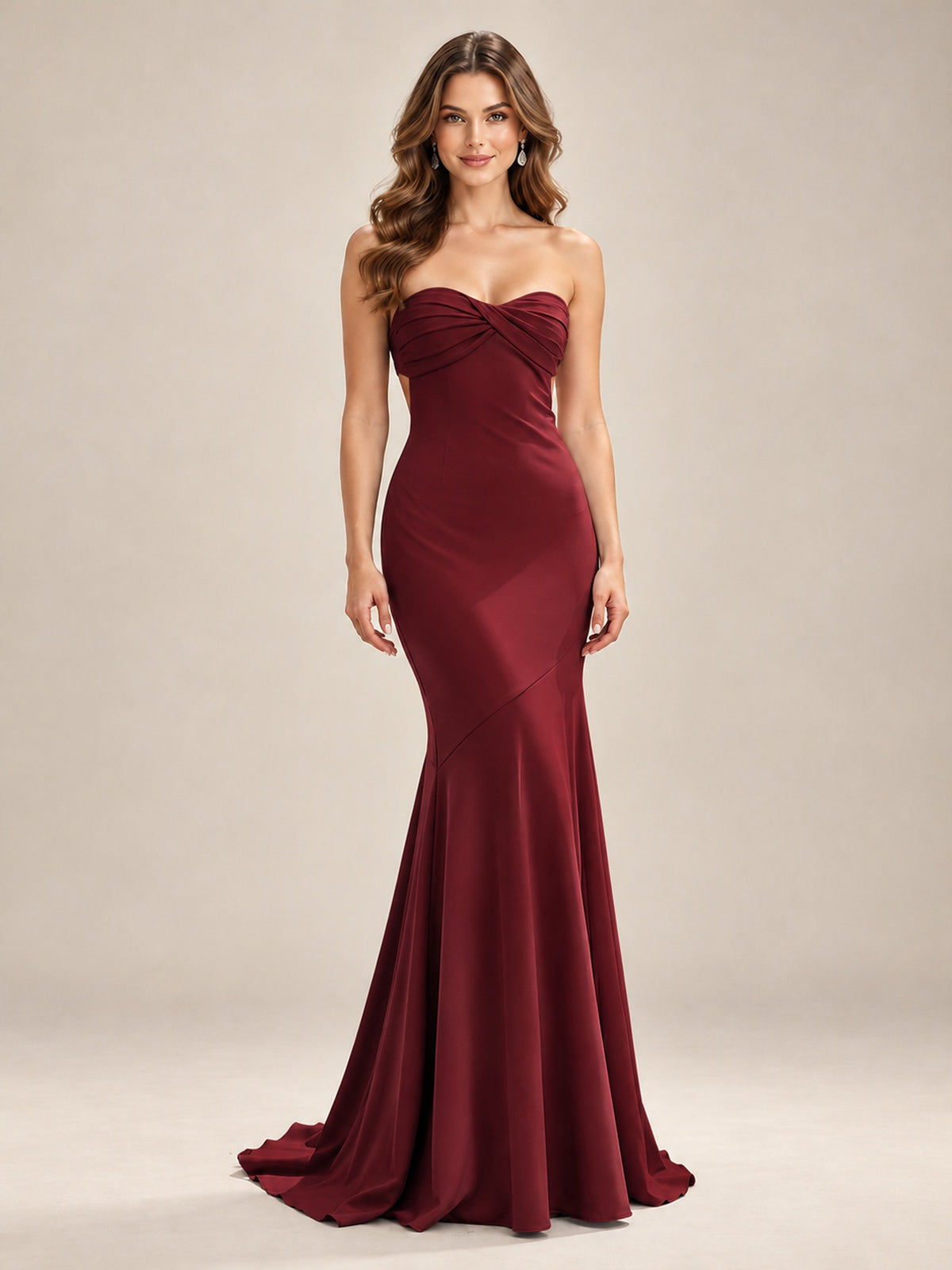 Light Blue Strapless Sweetheart Mermaid Prom Dress with Pleated Bodice