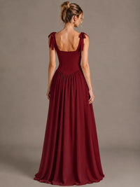 Square Neck A-Line Maxi Dress