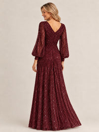Sparkle Sequin Mother of The Bride Dresses with Long Sleeves