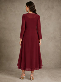 Sequin Chiffon Mother of the Bride Dress with Jacket