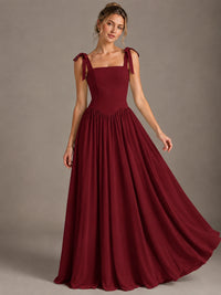 Square Neck A-Line Maxi Dress