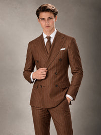 Double Breasted Pinstripe Men's Suit 2 Piece (Jacket & Pants) for Wedding & Formal Prom