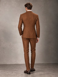 Double Breasted Pinstripe Men's Suit 2 Piece (Jacket & Pants) for Wedding & Formal Prom