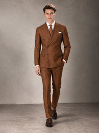 Double Breasted Pinstripe Men's Suit 2 Piece (Jacket & Pants) for Wedding & Formal Prom