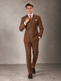 Double Breasted Pinstripe Men's Suit 2 Piece (Jacket & Pants) for Wedding & Formal Prom