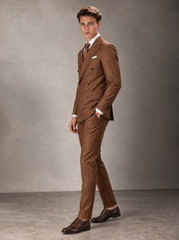 Double Breasted Pinstripe Men's Suit 2 Piece (Jacket & Pants) for Wedding & Formal Prom