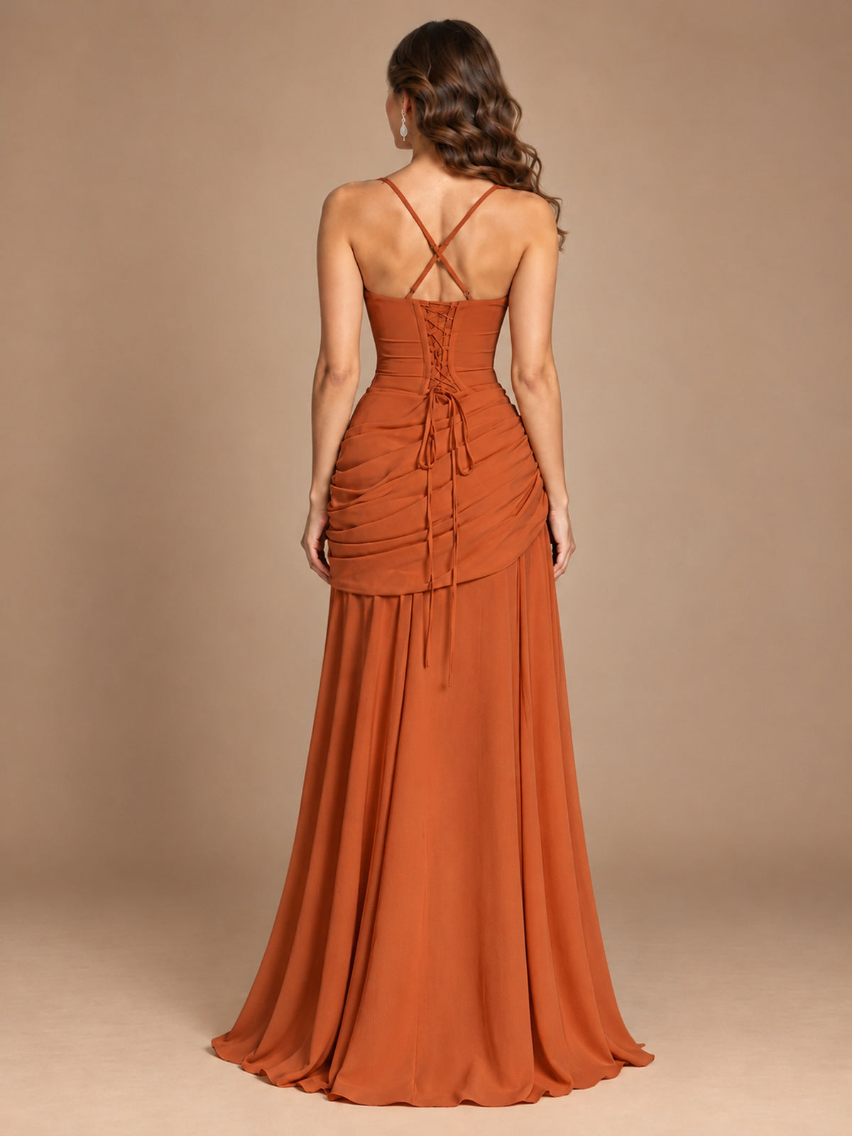 Butter Yellow Square Neck Ruched A-Line Prom Dress