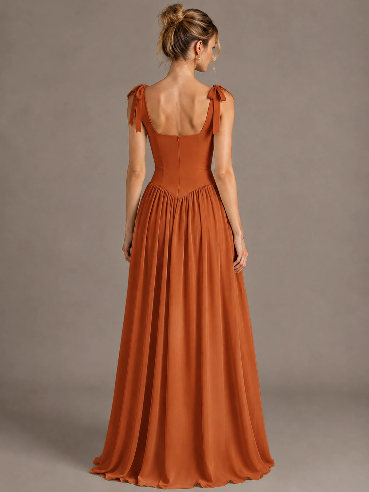 Square Neck A-Line Maxi Dress