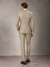 Double Breasted Pinstripe Men's Suit 2 Piece (Jacket & Pants) for Wedding & Formal Prom