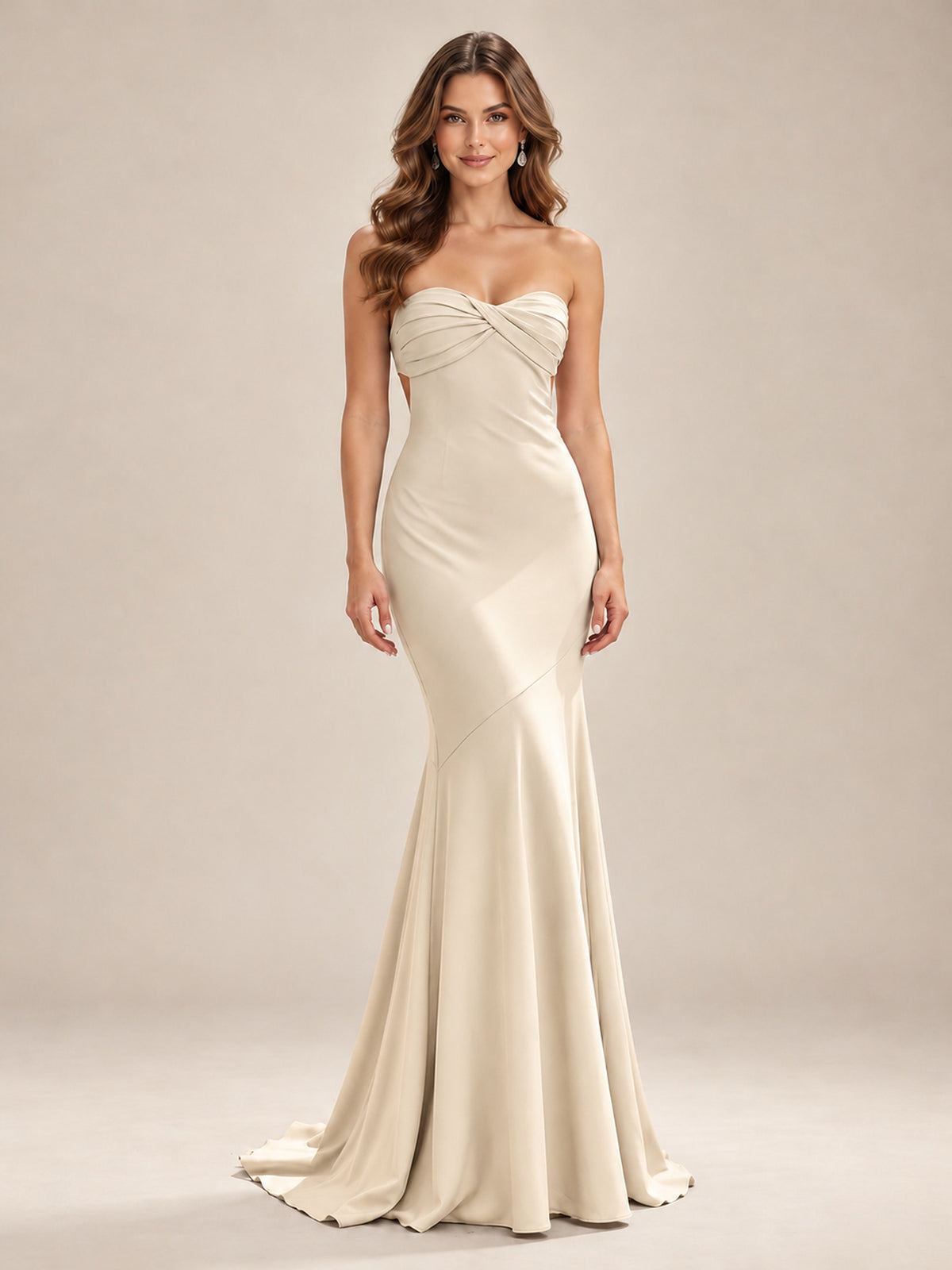 Light Blue Strapless Sweetheart Mermaid Prom Dress with Pleated Bodice
