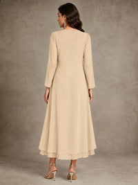 Sequin Chiffon Mother of the Bride Dress with Jacket