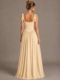 Square Neck A-Line Maxi Dress