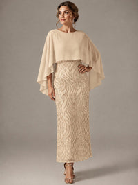 Light Blue Sequin 2 Pieces Mother of the Bride Dress